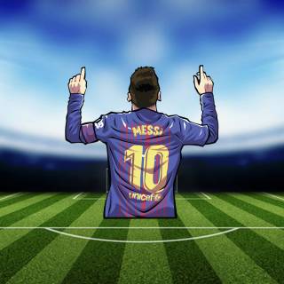 Messi celebration 4k wallpaper