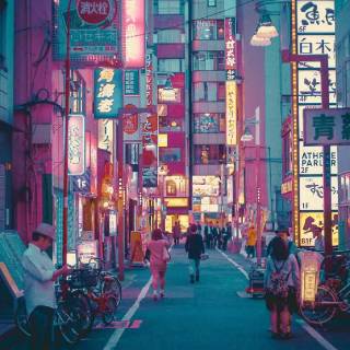 Japan street iPhone wallpaper