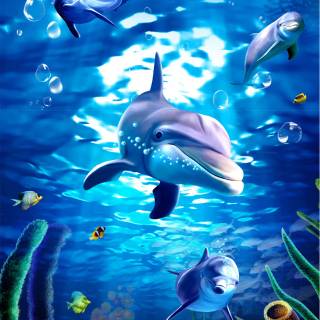 iPhone dolphin wallpaper