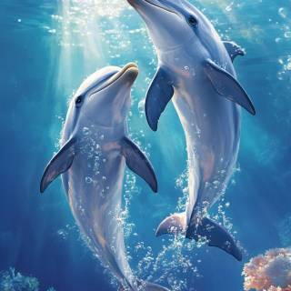 iPhone dolphin wallpaper