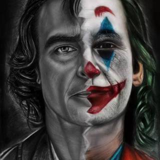 Joker face phone wallpaper