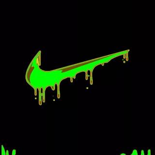 Green drip wallpaper