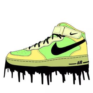 Green drip wallpaper