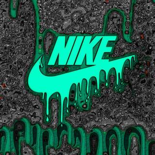 Green drip wallpaper