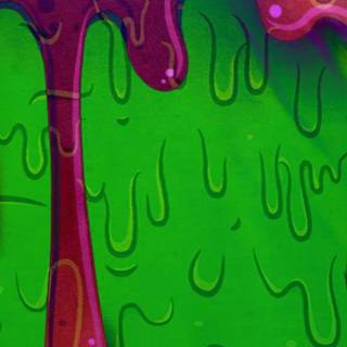 Green drip wallpaper