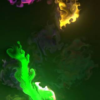 Green drip wallpaper