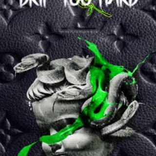 Green drip wallpaper