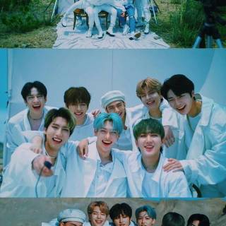 Stray Kids blue wallpaper