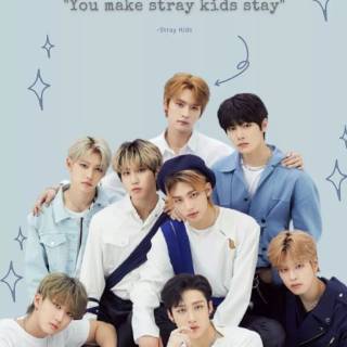 Stray Kids blue wallpaper