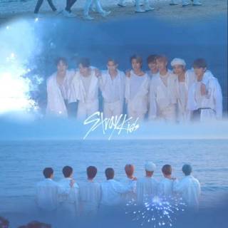 Stray Kids blue wallpaper