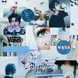 Stray Kids blue wallpaper