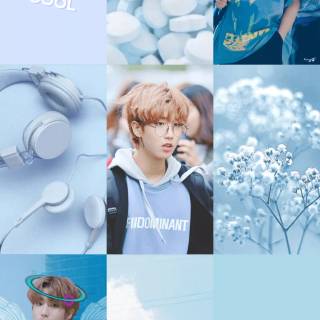 Stray Kids blue wallpaper