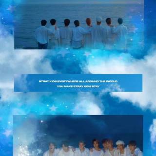 Stray Kids blue wallpaper