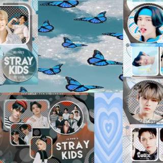 Stray Kids blue wallpaper