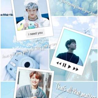Stray Kids blue wallpaper