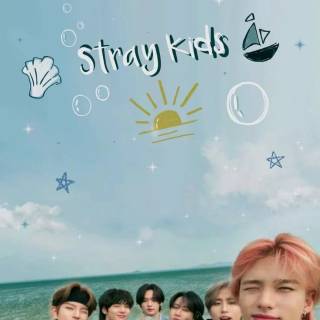 Stray Kids blue wallpaper