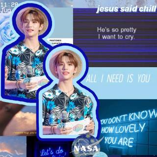 Stray Kids blue wallpaper