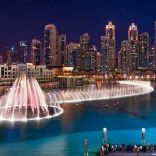The Dubai Fountain wallpaper