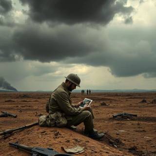 Sad soldier wallpaper