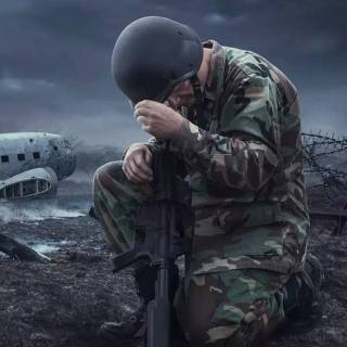 Sad soldier wallpaper