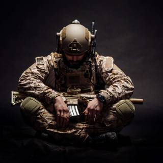 Sad soldier wallpaper