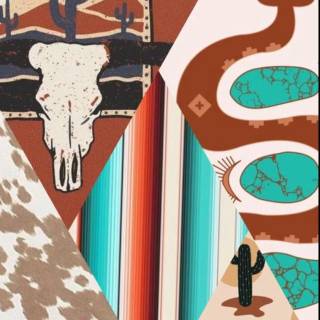 Western pattern wallpaper