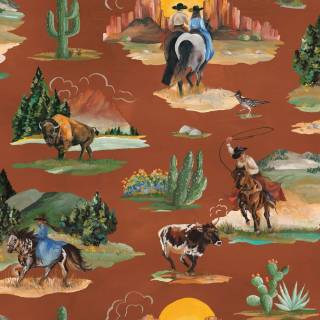 Western pattern wallpaper