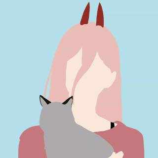 Chainsaw Man minimalist wallpaper