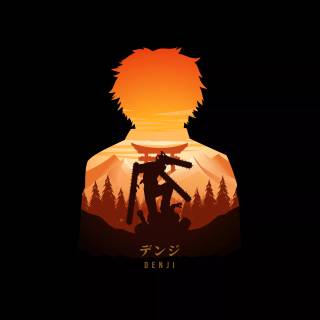 Chainsaw Man minimalist wallpaper