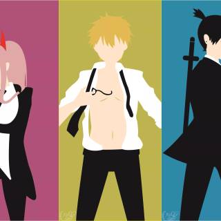 Chainsaw Man minimalist wallpaper
