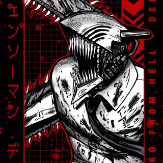 Chainsaw Man minimalist wallpaper