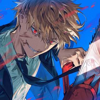 Chainsaw Man minimalist wallpaper