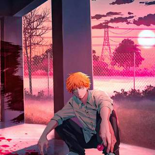 Chainsaw Man minimalist wallpaper