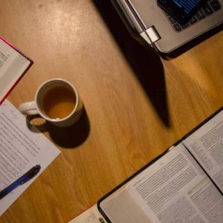 Cozy study wallpaper