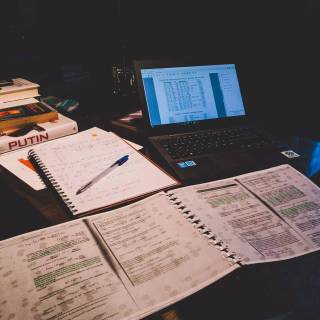 Cozy study wallpaper