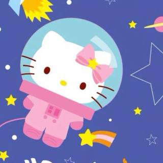 Hello Kitty space wallpaper
