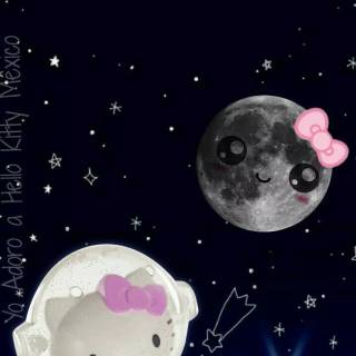 Hello Kitty space wallpaper