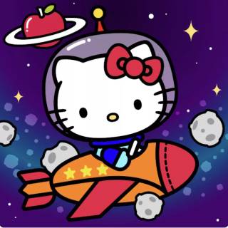 Hello Kitty space wallpaper