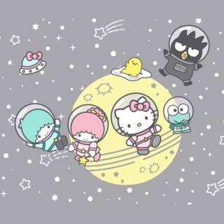 Hello Kitty space wallpaper
