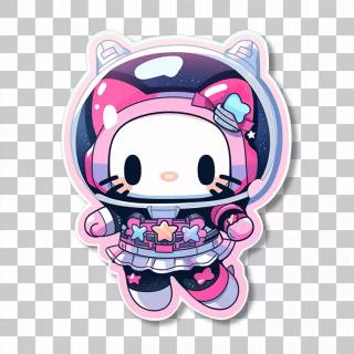 Hello Kitty space wallpaper