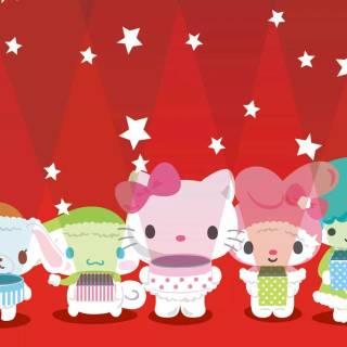 Hello Kitty Christmas pink wallpaper