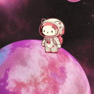 Hello Kitty space wallpaper