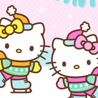Hello Kitty winter laptop wallpaper