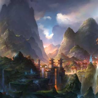 Cozy fantasy wallpaper