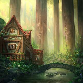 Cozy fantasy wallpaper