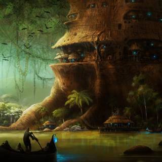 Cozy fantasy wallpaper