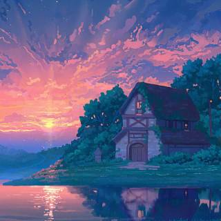 Cozy fantasy wallpaper