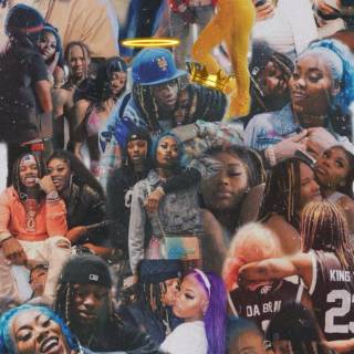King Von collage wallpaper