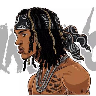 King Von collage wallpaper