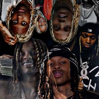King Von collage wallpaper